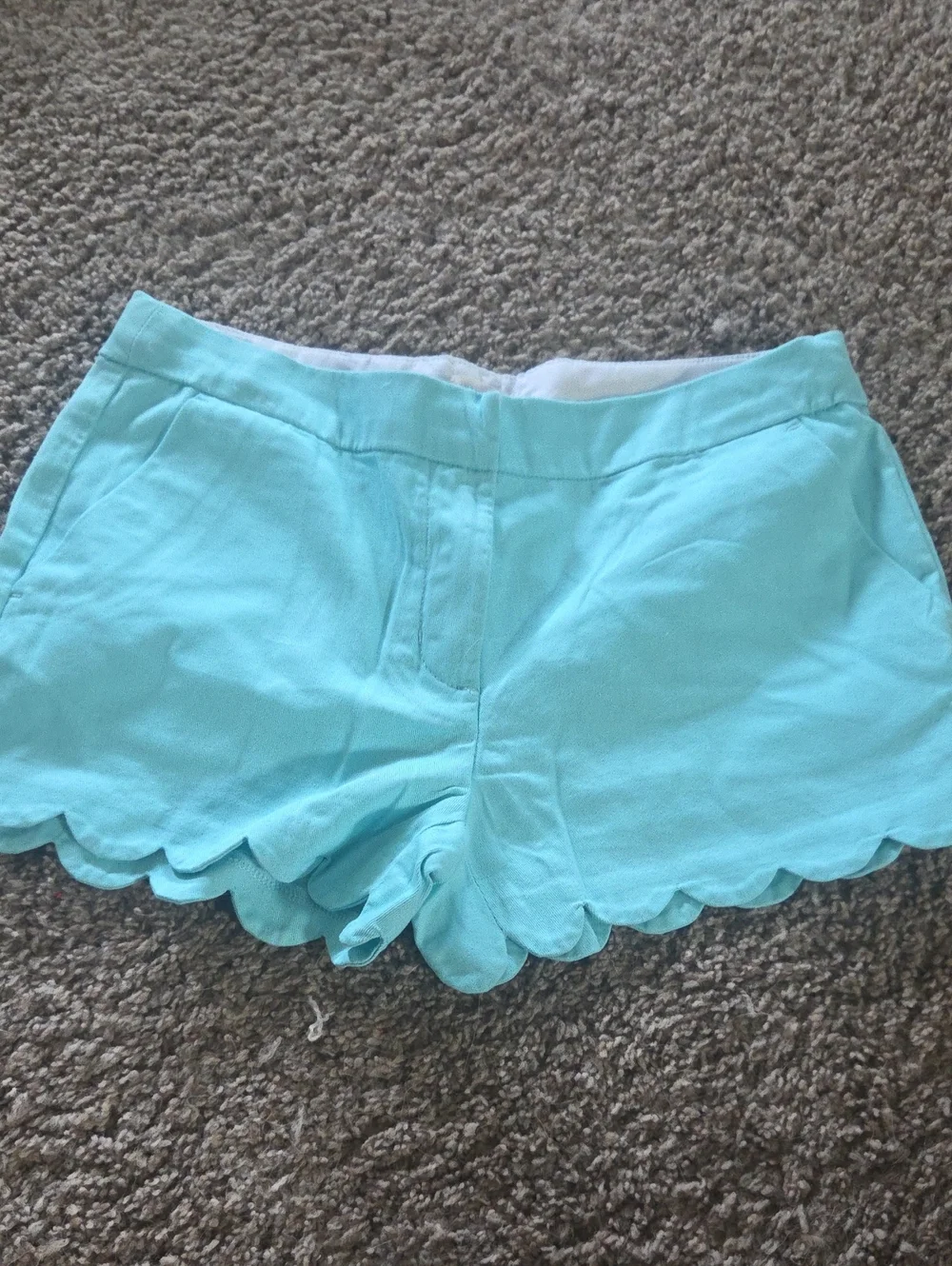 Crewcuts Light Aqua Scalloped Hem Women's Shorts